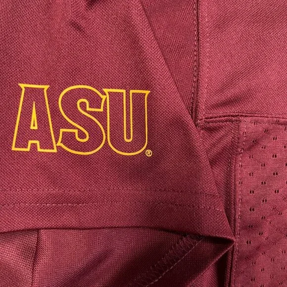 NWT Threads Boy's S/S ARIZONA STATE SUN DEVILS V-Neck Jersey Maroon Gold XL - Picture 7 of 12
